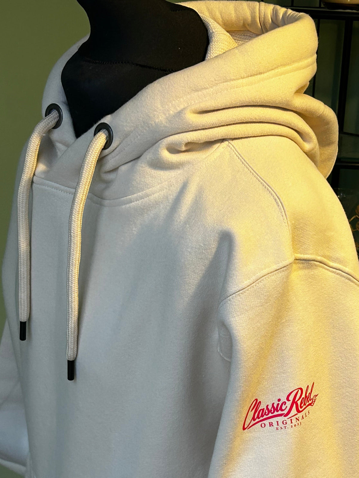 Classic Rebel Originals Hoodie – Ivory / Candy Pink